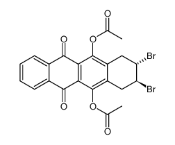 5,12-diacetoxy-2,3-dibromo-1,2,3,4-tetrahydronaphthacene-6,11-dione结构式