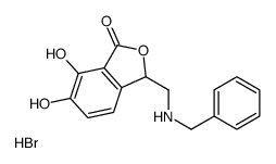 3-Benzylaminomethyl-6,7-dihydroxyphthalide hydrobromide结构式