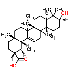 (3β)-3-Hydroxyurs-12-en-30-oic acid structure