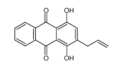1,4-dihydroxy-2-(prop-2'-enyl)-9,10-anthraquinone Structure