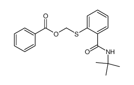 N-t-butyl-2-(benzoyloxymethylthio)benzamide结构式