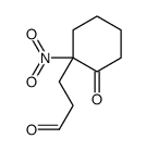 3-(1-nitro-2-oxocyclohexyl)propanal Structure