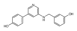 3-[[[5-(4-hydroxyphenyl)pyridin-3-yl]amino]methyl]phenol结构式