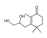 2-Cyclohexen-1-one,3-(2,3-dihydroxypropyl)-2,4,4-trimethyl-(9CI) Structure