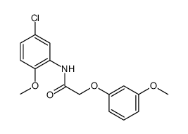 Acetamide, N-(5-chloro-2-methoxyphenyl)-2-(3-methoxyphenoxy) Structure