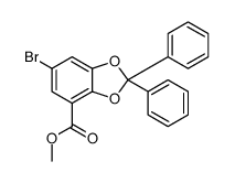 methyl 6-bromo-2,2-diphenyl-1,3-benzodioxole-4-carboxylate Structure