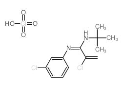 N'-tert-butyl-2-chloro-N-(3-chlorophenyl)prop-2-enimidamide,perchloric acid结构式