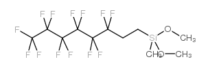 1H,1H,2H,2H-全氟辛基甲基二甲氧基硅烷结构式