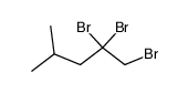 1,2,2-tribromo-4-methyl-pentane Structure