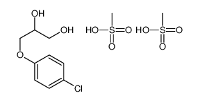 3-(4-chlorophenoxy)propane-1,2-diol,methanesulfonic acid Structure