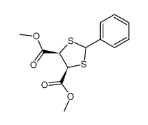 trans-4,5-dimethoxycarbonyl-2-phenyl-1,3-dithiolane结构式