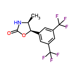 (4S,5R)-4-甲基-5-[3,5-双(三氟甲基)苯基]噁唑烷-2-酮结构式