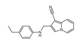 2-[(4-ethylanilino)methyl]indolizine-1-carbonitrile Structure