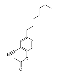 (2-cyano-4-heptylphenyl) acetate Structure