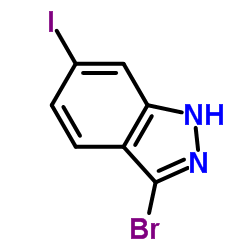 3-溴-6-碘(1h)吲唑结构式