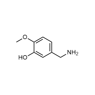 5-(氨基甲基)-2-甲氧基苯酚结构式