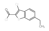 3-氯-6-乙基苯并[b]噻吩-2-甲酰氯结构式