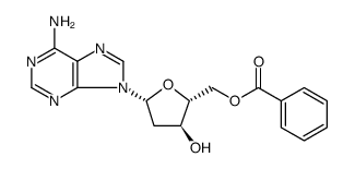 Adenosine, 2'-deoxy-, 5'-benzoate Structure