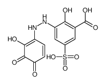 2-hydroxy-3-[2-(2-hydroxy-3,4-dioxocyclohexa-1,5-dien-1-yl)hydrazinyl]-5-sulfobenzoic acid Structure