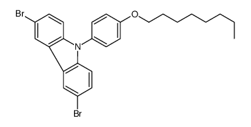 3,6-Dibromo-9-(4-n-octyloxyphenyl)-9H-carbazole Structure