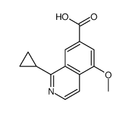 1-cyclopropyl-5-methoxyisoquinoline-7-carboxylic acid结构式