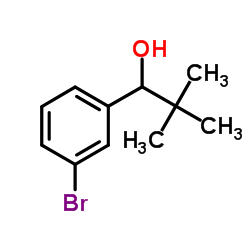 1-(3-Bromophenyl)-2,2-dimethyl-1-propanol结构式