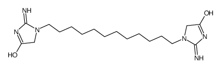 1,1'-(dodecane-1,12-diyl)bis[2-amino-1,5-dihydro-4H-imidazol-4-one]结构式
