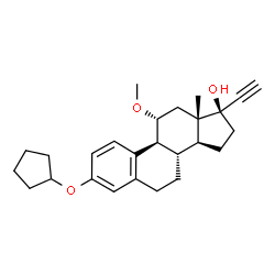 11 alpha-methoxyquinestrol结构式