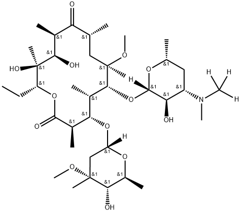 克拉霉素-N-甲基-13C, D3结构式