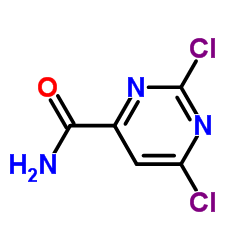 2,6-二氯嘧啶-4-羧酰胺结构式