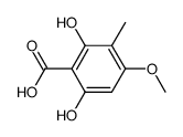 2,6-Dihydroxy-4-methoxy-3-methyl-benzoesaeure结构式