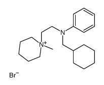 N-(cyclohexylmethyl)-N-[2-(1-methylpiperidin-1-ium-1-yl)ethyl]aniline,bromide结构式