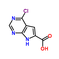 4-氯-7H-吡咯并[2,3-D]嘧啶-6-甲酸结构式