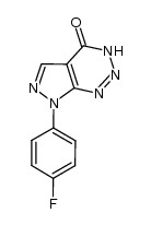 7-(4-fluorophenyl)-3,7-dihydro-4H-pyrazolo[3,4-d][1,2,3]triazin-4-one结构式