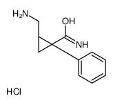 (1R,2S)-2-(aminomethyl)-1-phenylcyclopropane-1-carboxamide,hydrochloride Structure
