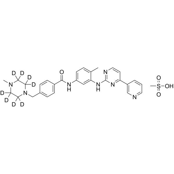 Imatinib-d8 mesylate结构式