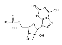[(2R,3R,4R,5R)-5-(2-amino-6-oxo-3H-purin-9-yl)-3,4-dihydroxy-4-methyloxolan-2-yl]methyl dihydrogen phosphate Structure