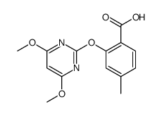 2-(4,6-dimethoxypyrimidin-2-yl)oxy-4-methylbenzoic acid Structure