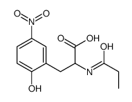 3-(2-hydroxy-5-nitrophenyl)-2-(propanoylamino)propanoic acid Structure