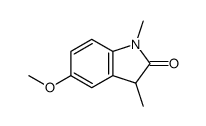1,3-二甲基-5-甲氧基吲哚啉-2-酮结构式