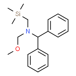 N-(甲氧基甲基)-1,1-二苯基-N-[(三甲基硅基)甲基]甲胺结构式