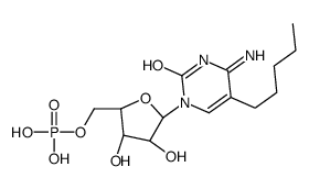 [(2R,3S,4R,5R)-5-(4-amino-2-oxo-5-pentylpyrimidin-1-yl)-3,4-dihydroxyoxolan-2-yl]methyl dihydrogen phosphate Structure