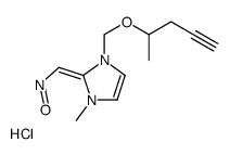 [(Z)-[1-methyl-3-(pent-4-yn-2-yloxymethyl)imidazol-2-ylidene]methyl]-oxoazanium,chloride Structure