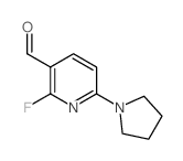 2-氟-6-(吡咯烷-1-基)烟醛结构式