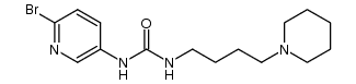 1-(6-bromopyridin-3-yl)-3-(4-piperidin-1-ylbutyl)-urea结构式