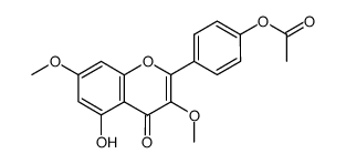 4'-acetyloxy-5-hydroxy-3,7-dimethoxyflavone结构式