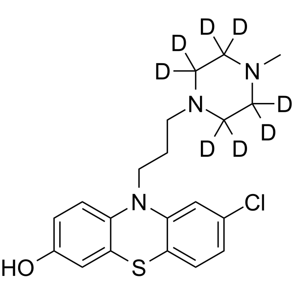 7-Hydroxy Prochlorperazine-d8结构式