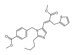 (E)-3-[2-丁基-1-[(4-碳甲氧基苯基)甲基]咪唑-5-基]-2-(2-噻吩甲基)-2-丙烯酸甲酯结构式