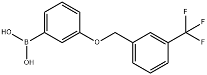 (3-((3-(三氟甲基)苄基)氧基)苯基)硼酸结构式