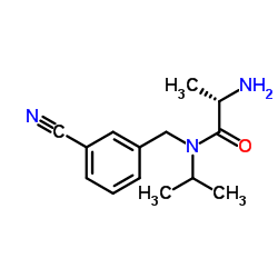 N-(3-Cyanobenzyl)-N-isopropyl-L-alaninamide Structure